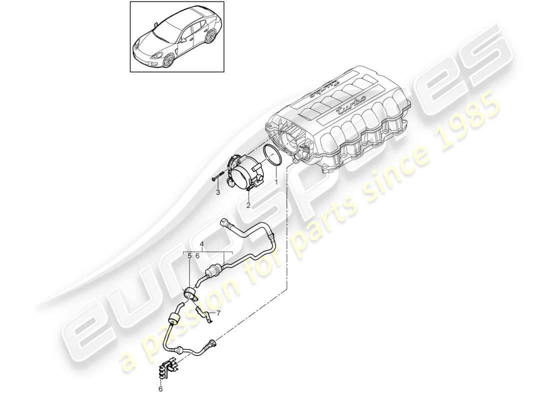 a part diagram from the porsche panamera parts catalogue
