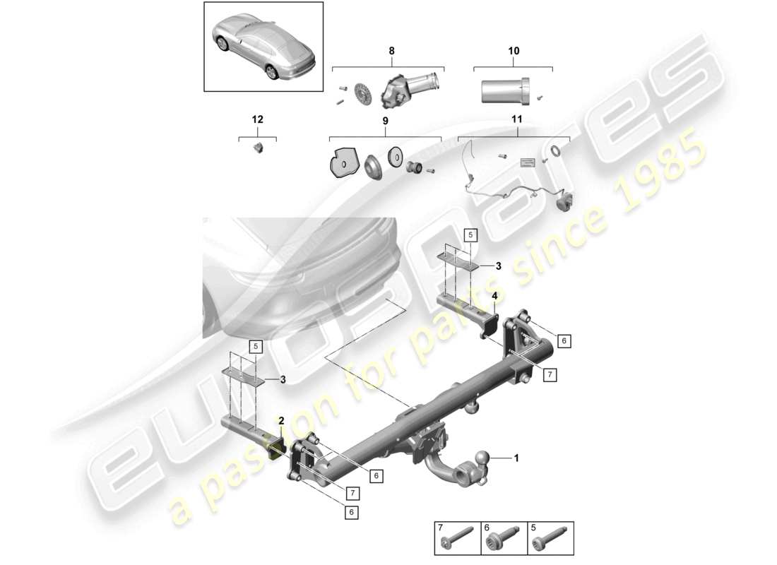 a part diagram from the porsche 2018 (panamera 971-1) parts catalogue