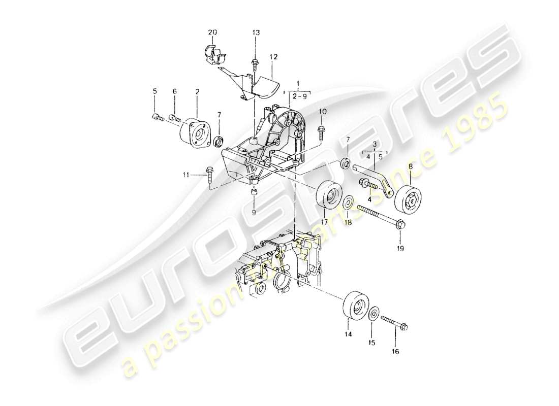 a part diagram from the porsche 2003 (986 boxster) parts catalogue