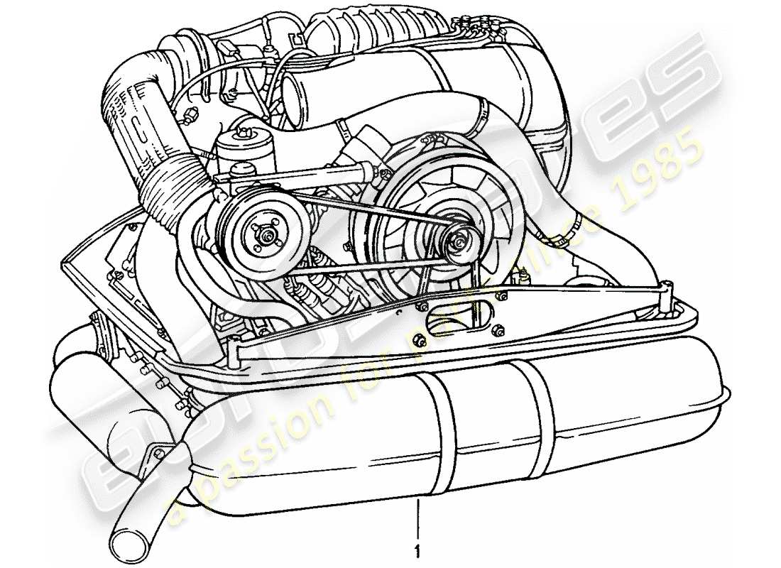 a part diagram from the porsche 1963 (refurbished and exchange catalogue) parts catalogue