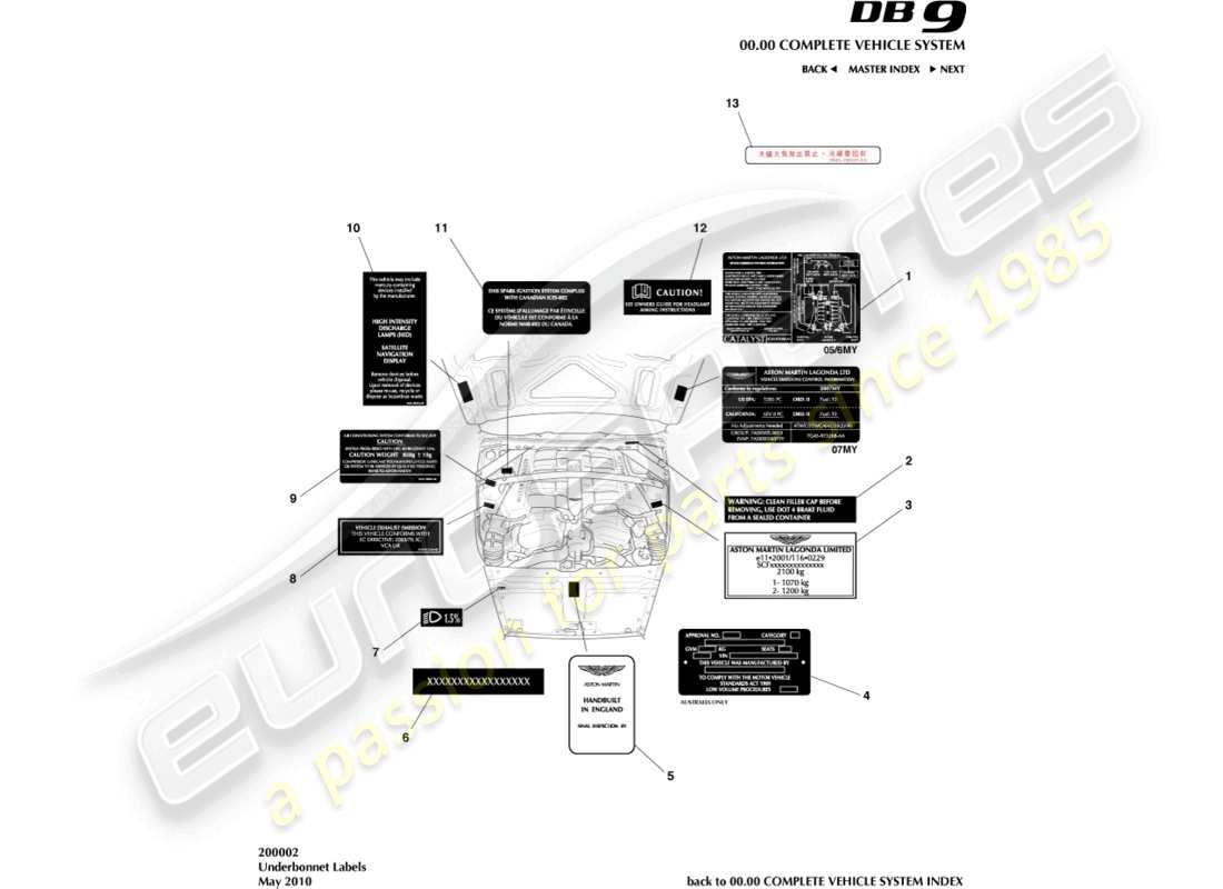 part diagram containing part number 4g43-19g318-ca