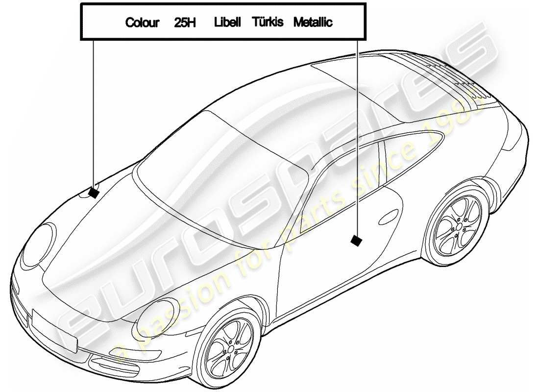 a part diagram from the porsche 2010 (997-2) parts catalogue