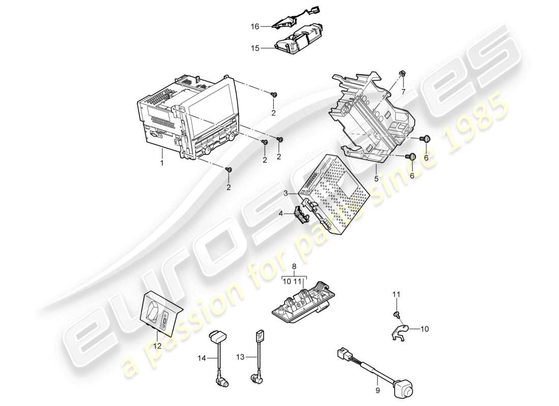 a part diagram from the porsche panamera parts catalogue