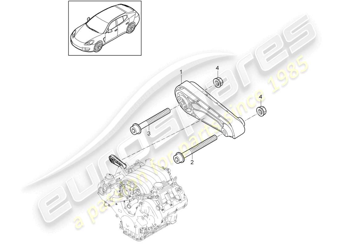 a part diagram from the porsche panamera parts catalogue