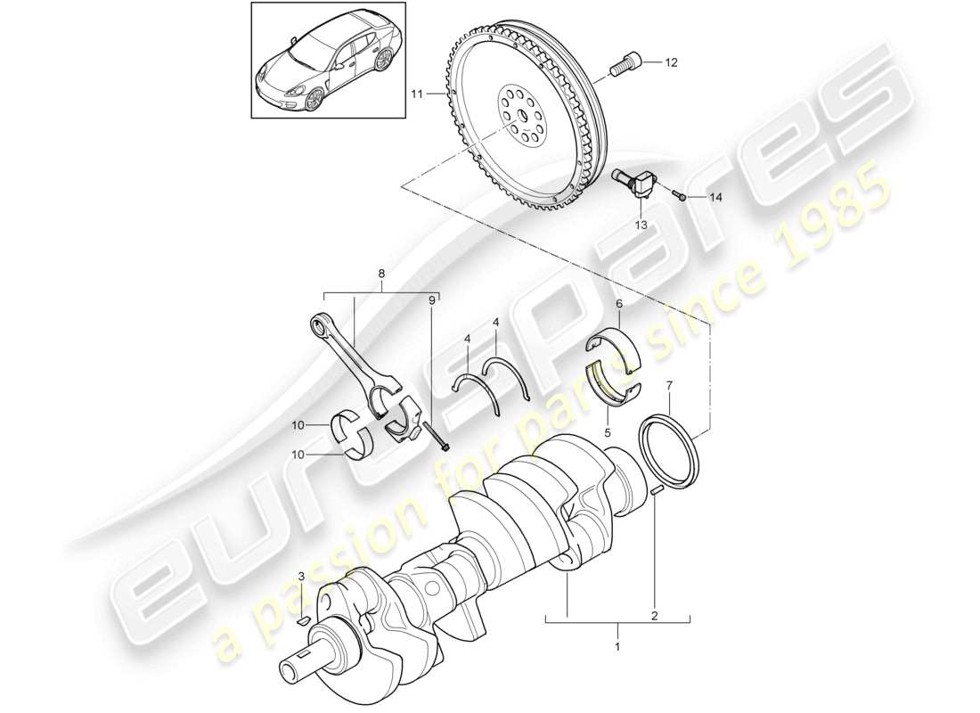 a part diagram from the porsche 2012 (panamera 970) parts catalogue