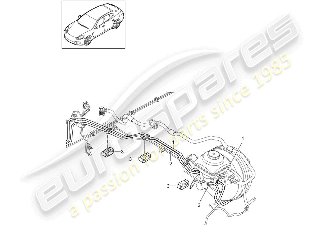 a part diagram from the porsche 2011 (panamera 970) parts catalogue