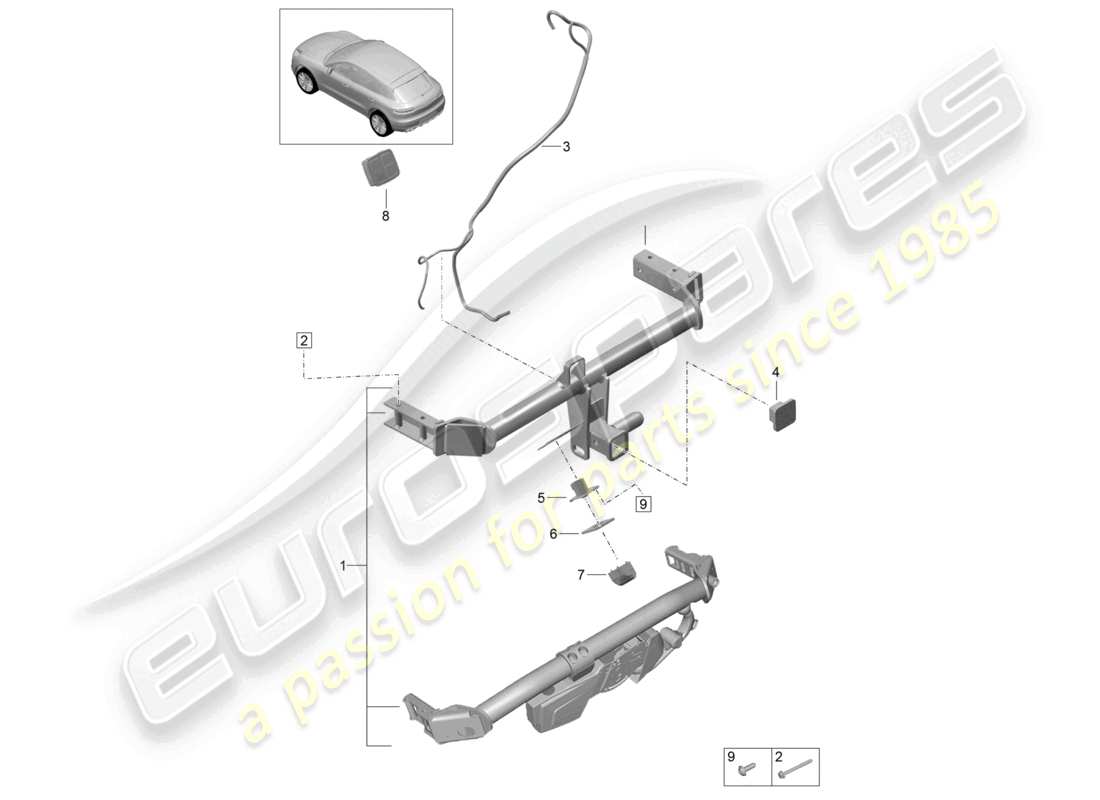 a part diagram from the porsche macan parts catalogue