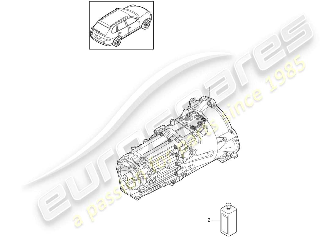 a part diagram from the porsche 2011 (cayenne e2 92a) parts catalogue