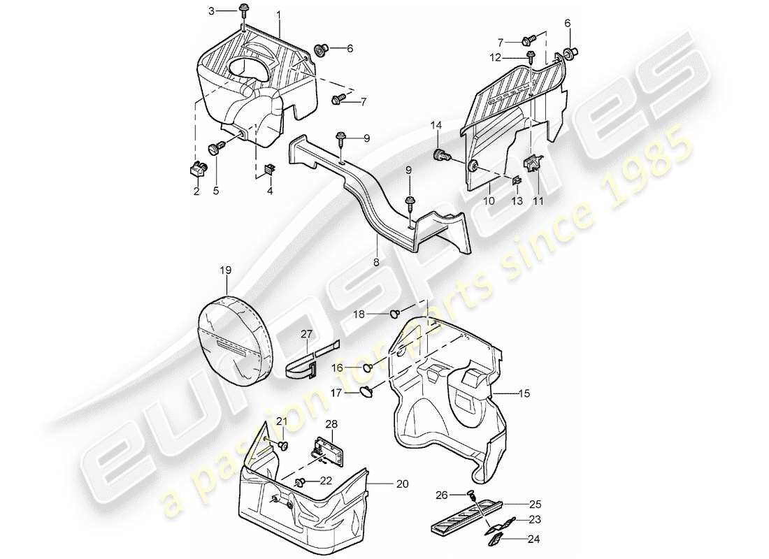 a part diagram from the porsche 2003 (996) parts catalogue