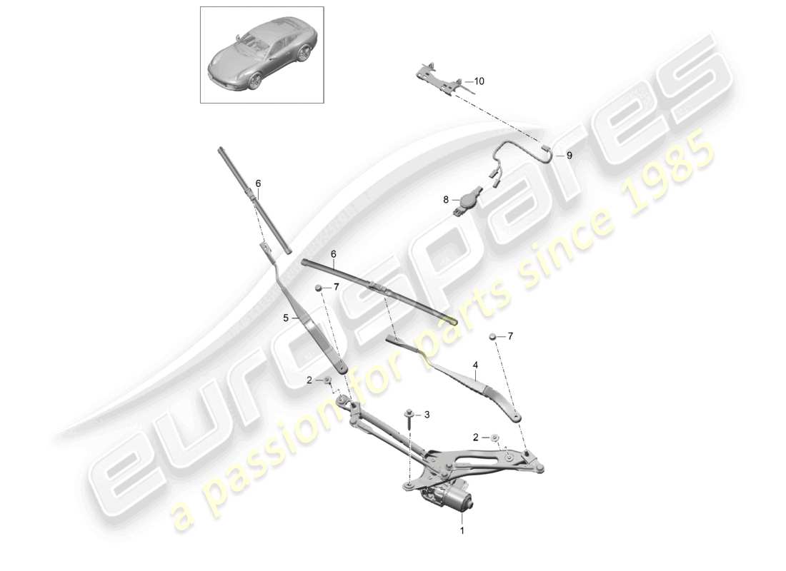 VIEW PARTS DIAGRAMS FROM THE PORSCHE 991 PARTS CATALOGUE a part diagram from the porsche 991 parts catalogue