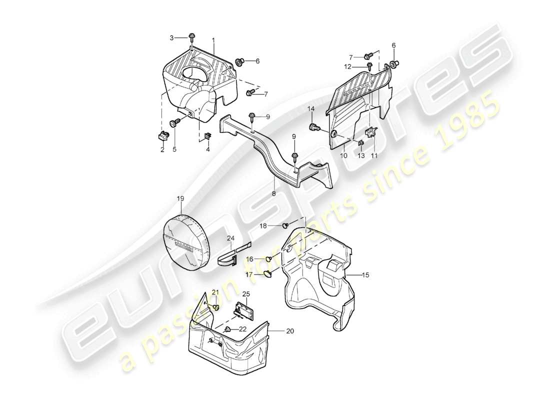 a part diagram from the porsche 2001 (986 boxster) parts catalogue