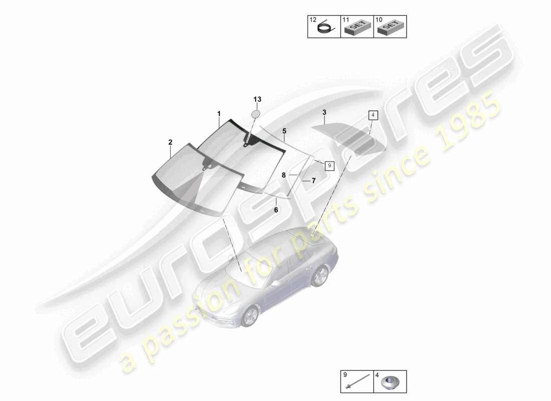 a part diagram from the porsche panamera parts catalogue