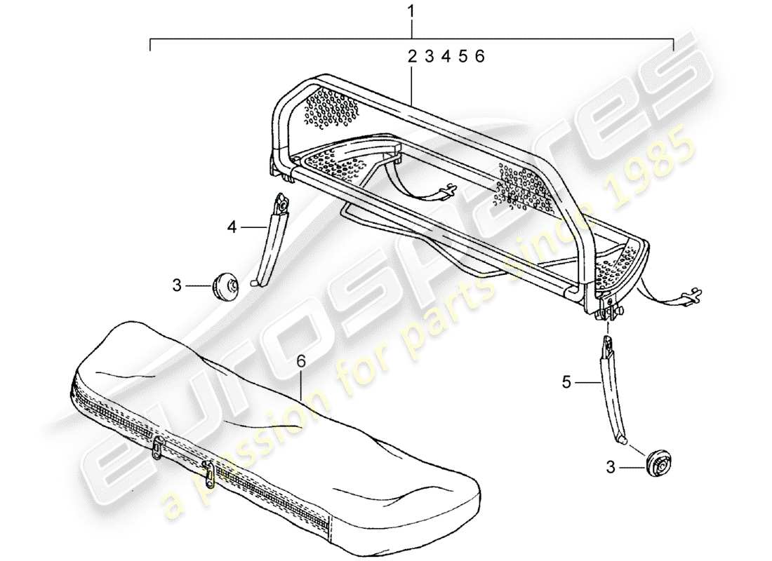 a part diagram from the porsche 2002 (accessories) parts catalogue