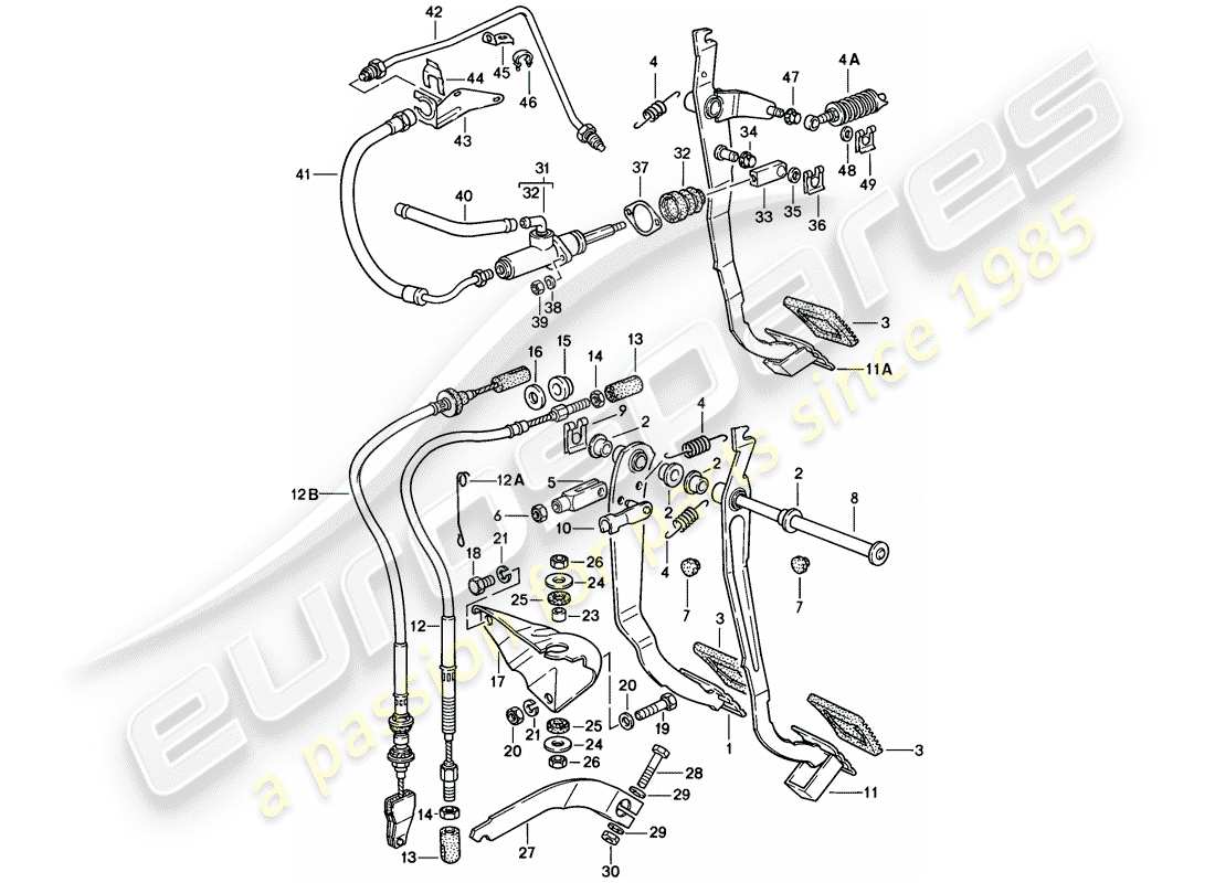 a part diagram from the porsche 1979 (924) parts catalogue