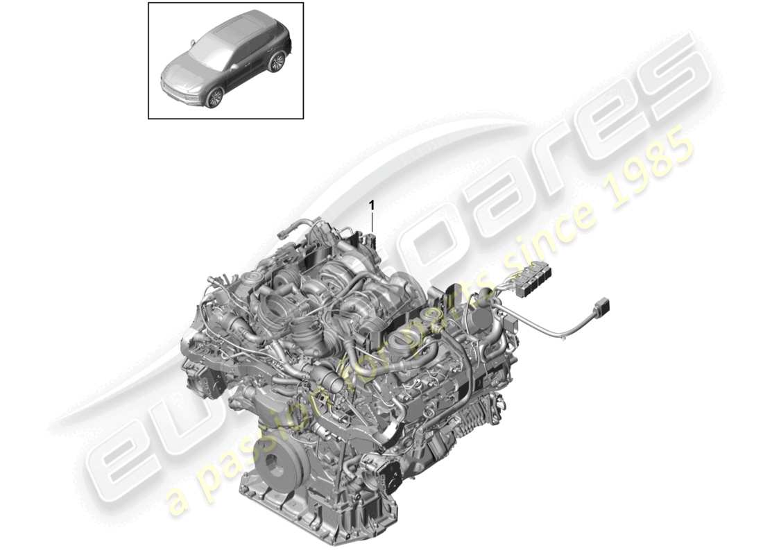 a part diagram from the porsche 2020 (cayenne e3 9ya/9yb) parts catalogue