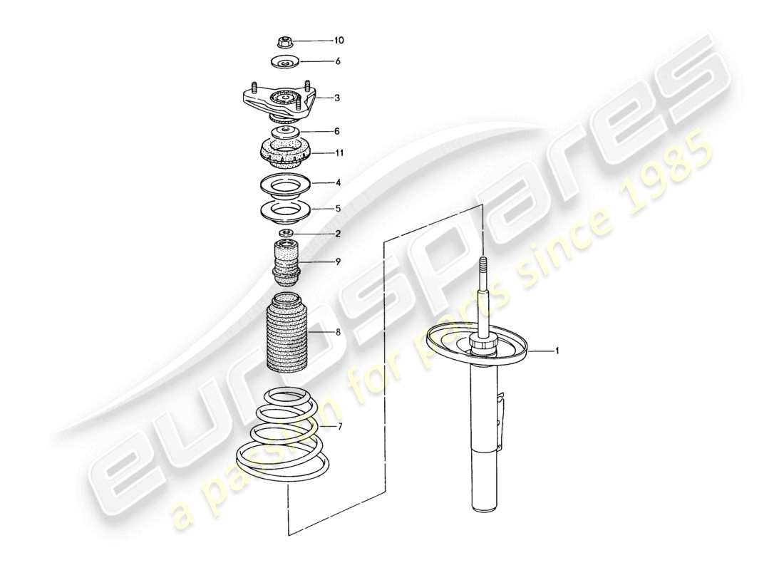 a part diagram from the porsche 2001 (986 boxster) parts catalogue