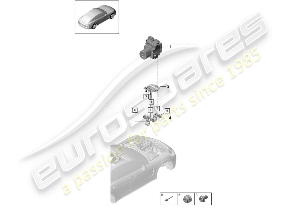 a part diagram from the porsche 2017 (panamera 971-1) parts catalogue