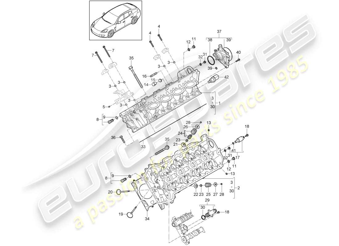 a part diagram from the porsche panamera parts catalogue