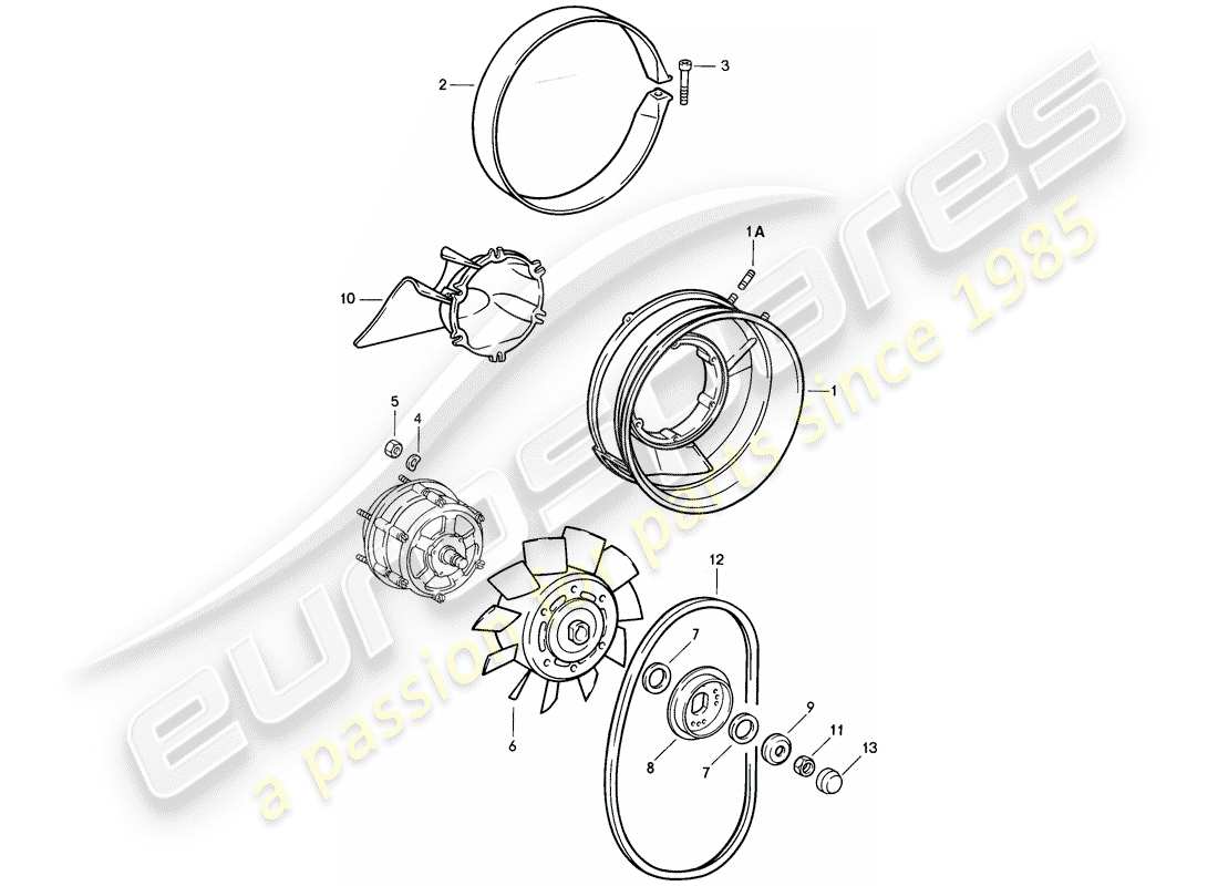 a part diagram from the porsche 911 parts catalogue