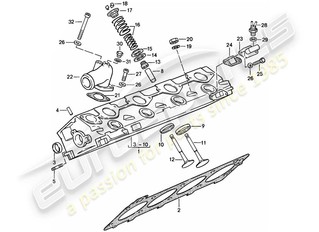 a part diagram from the porsche 944 parts catalogue