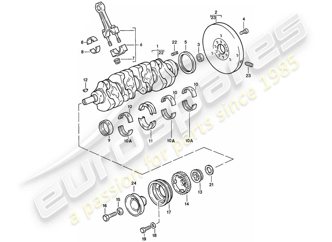 a part diagram from the porsche 1984 (944) parts catalogue