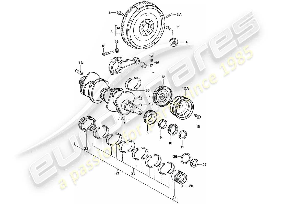 a part diagram from the porsche 1987 (911) parts catalogue