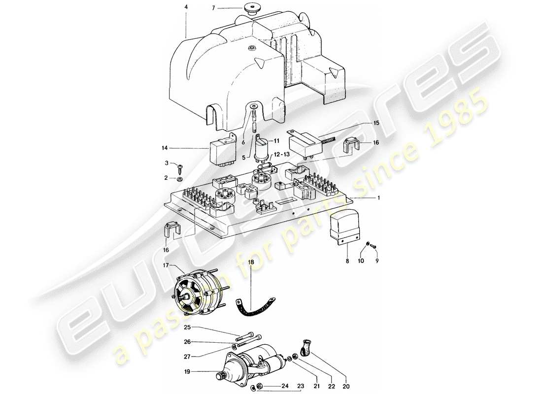 a part diagram from the porsche 1970 (914) parts catalogue