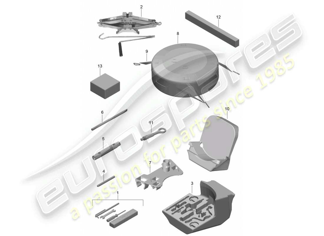 a part diagram from the porsche 2016 (981 boxster spyder) parts catalogue