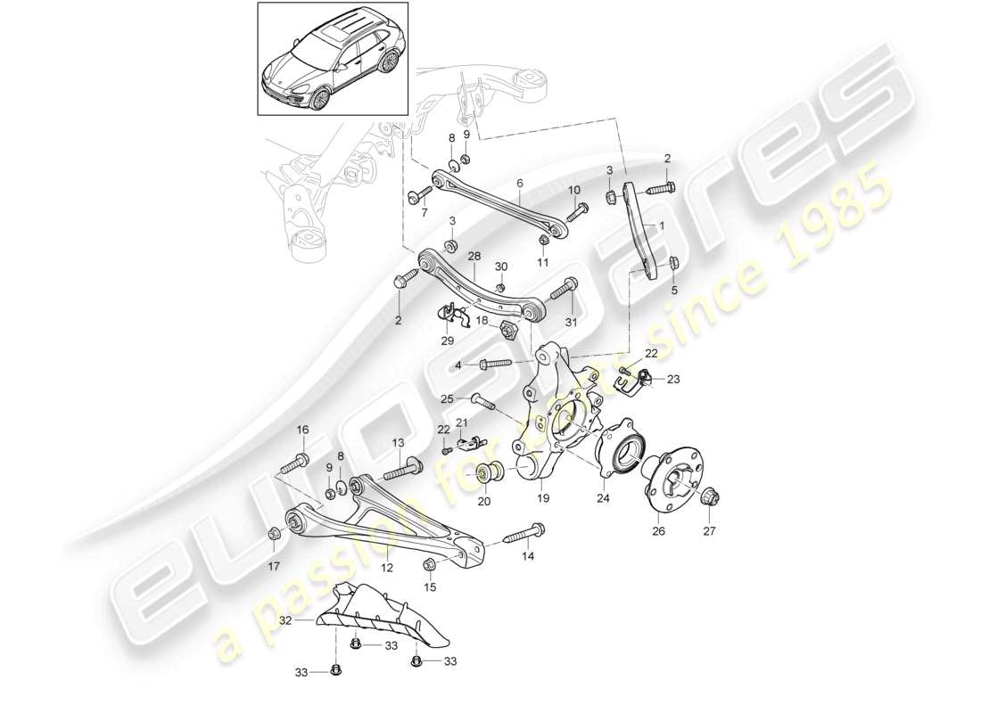 a part diagram from the porsche 2011 (cayenne e2 92a) parts catalogue