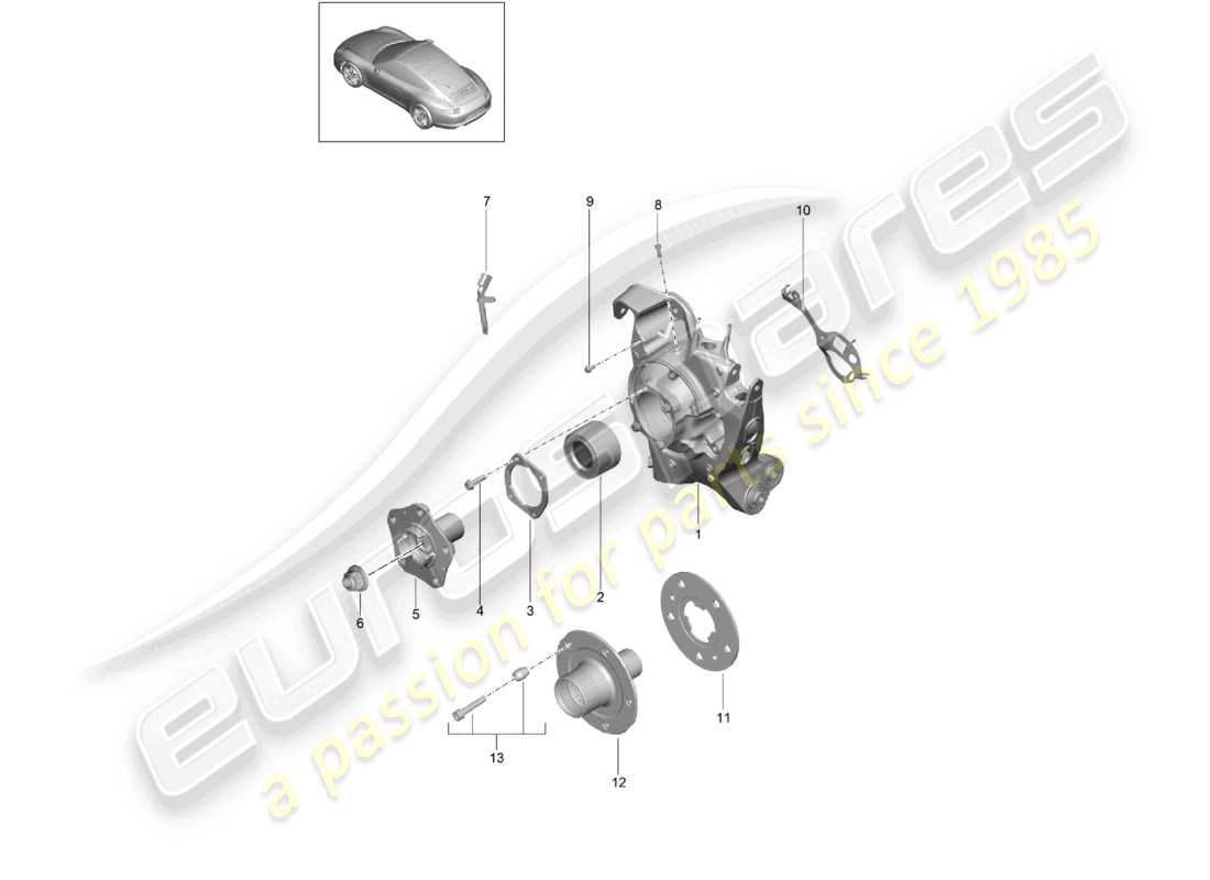 VIEW PARTS DIAGRAMS FROM THE PORSCHE 991 PARTS CATALOGUE a part diagram from the porsche 991 parts catalogue