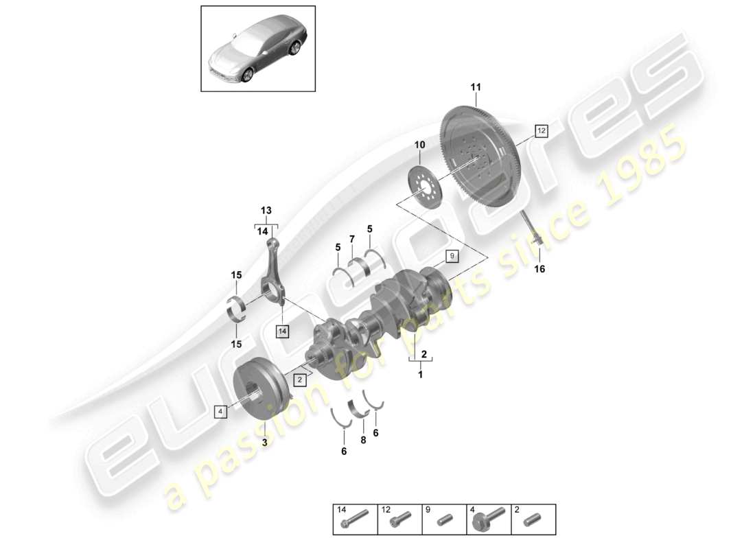 a part diagram from the porsche 2017 (panamera 971-1) parts catalogue
