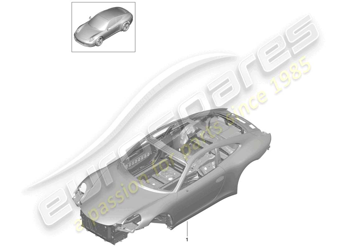 a part diagram from the porsche 991 parts catalogue