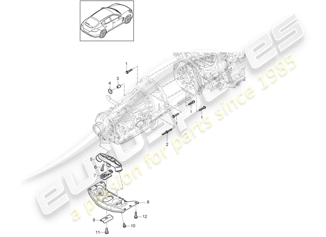 a part diagram from the porsche 2011 (panamera 970) parts catalogue