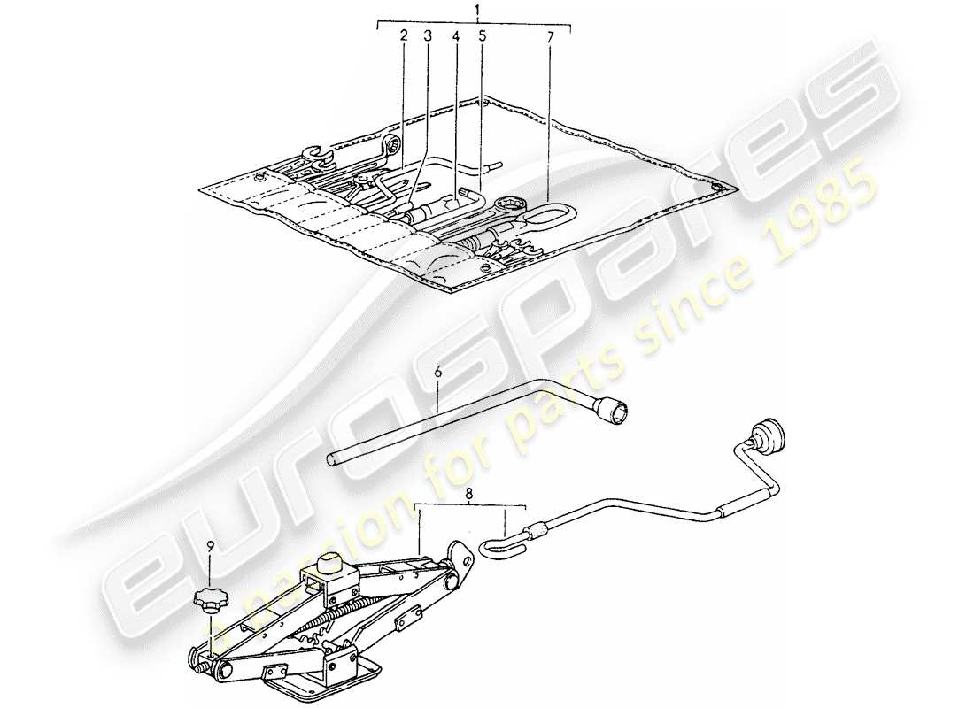 a part diagram from the porsche 964 parts catalogue