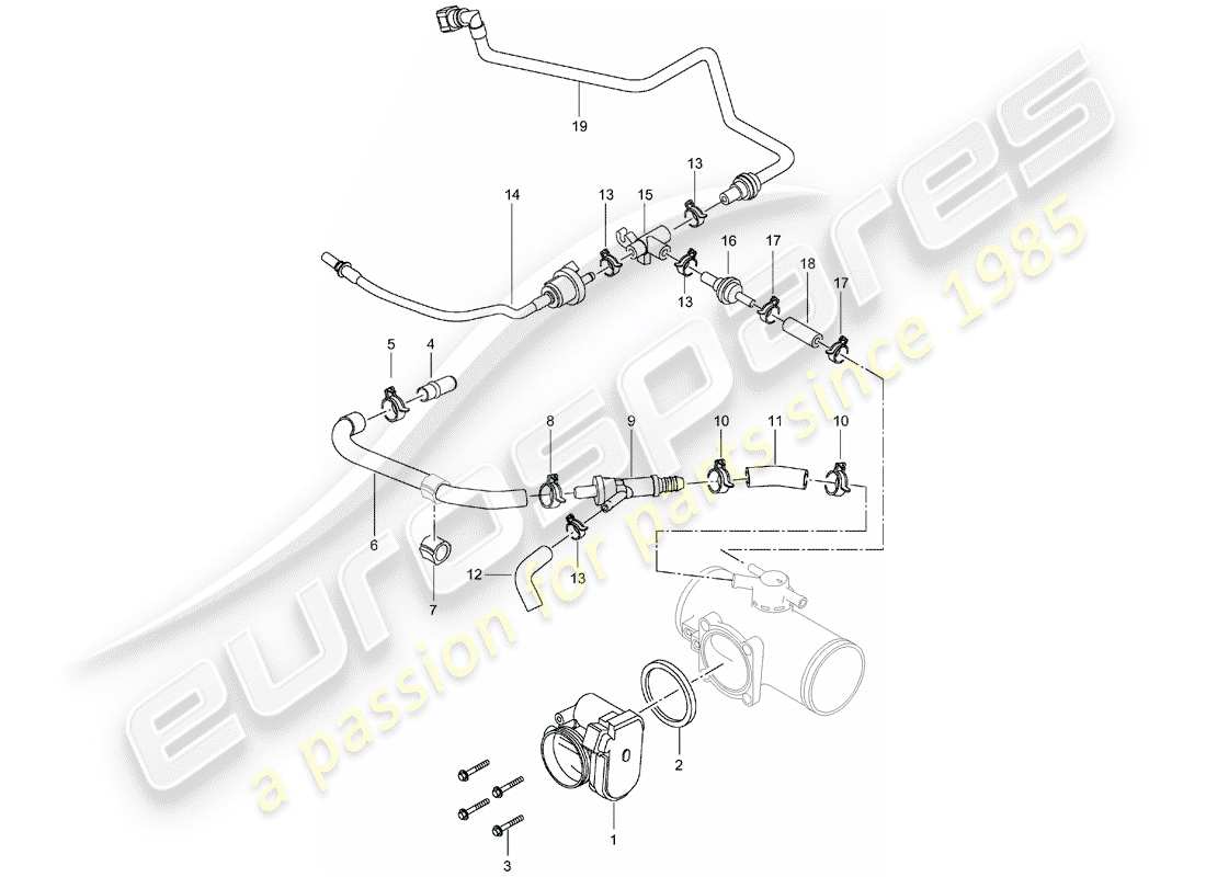 a part diagram from the porsche 996 parts catalogue