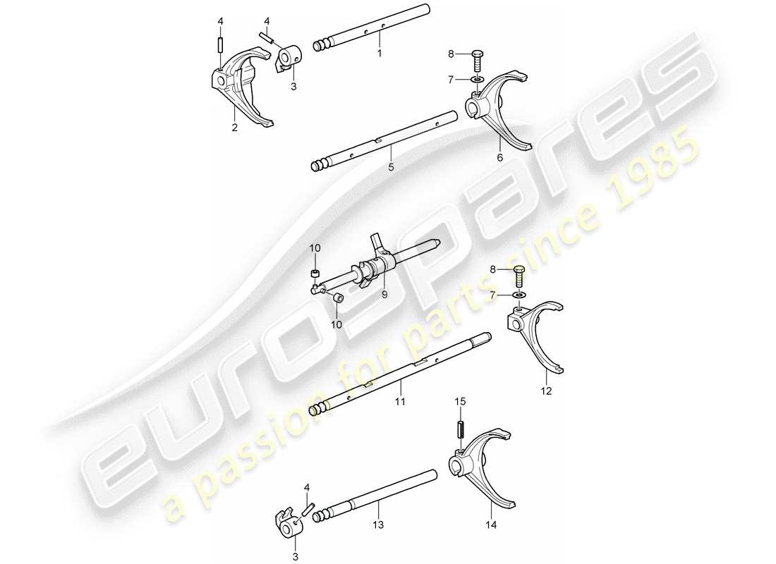 a part diagram from the porsche 2002 (996 turbo / gt2) parts catalogue