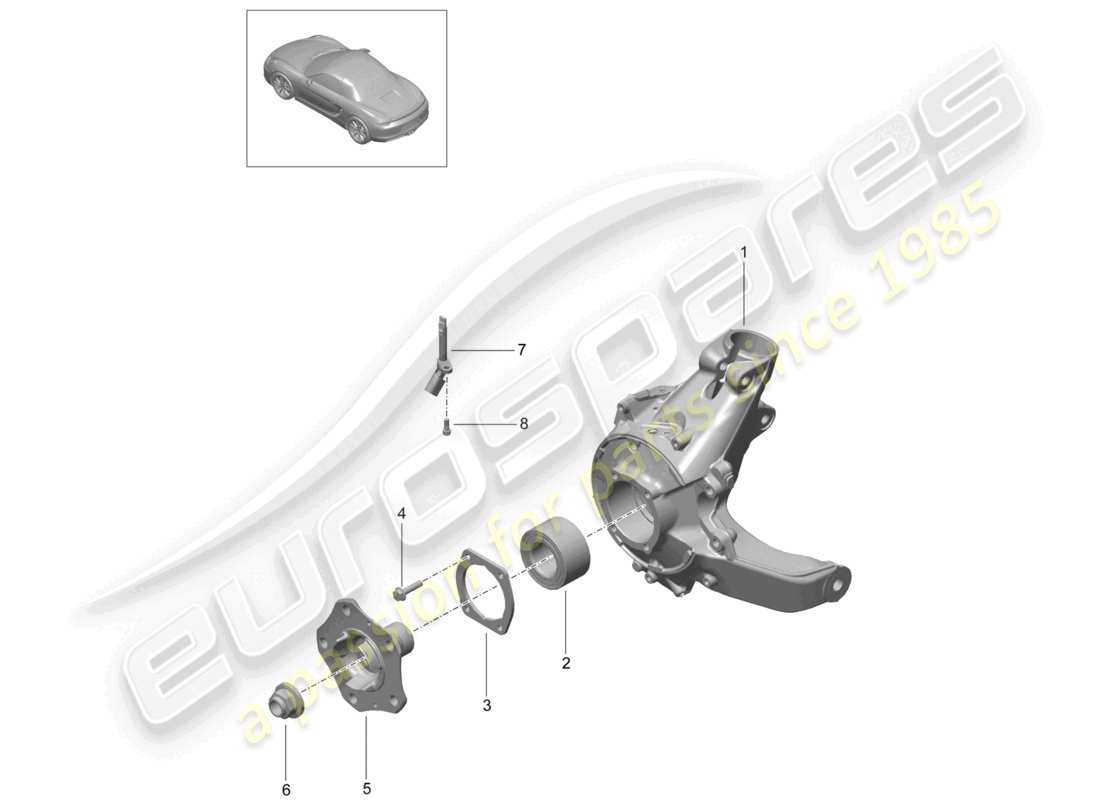 a part diagram from the porsche 2016 (981 boxster) parts catalogue