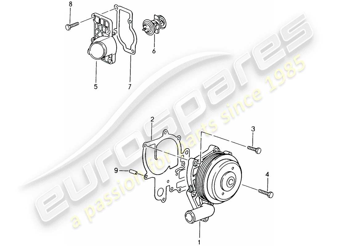 a part diagram from the porsche 996 parts catalogue