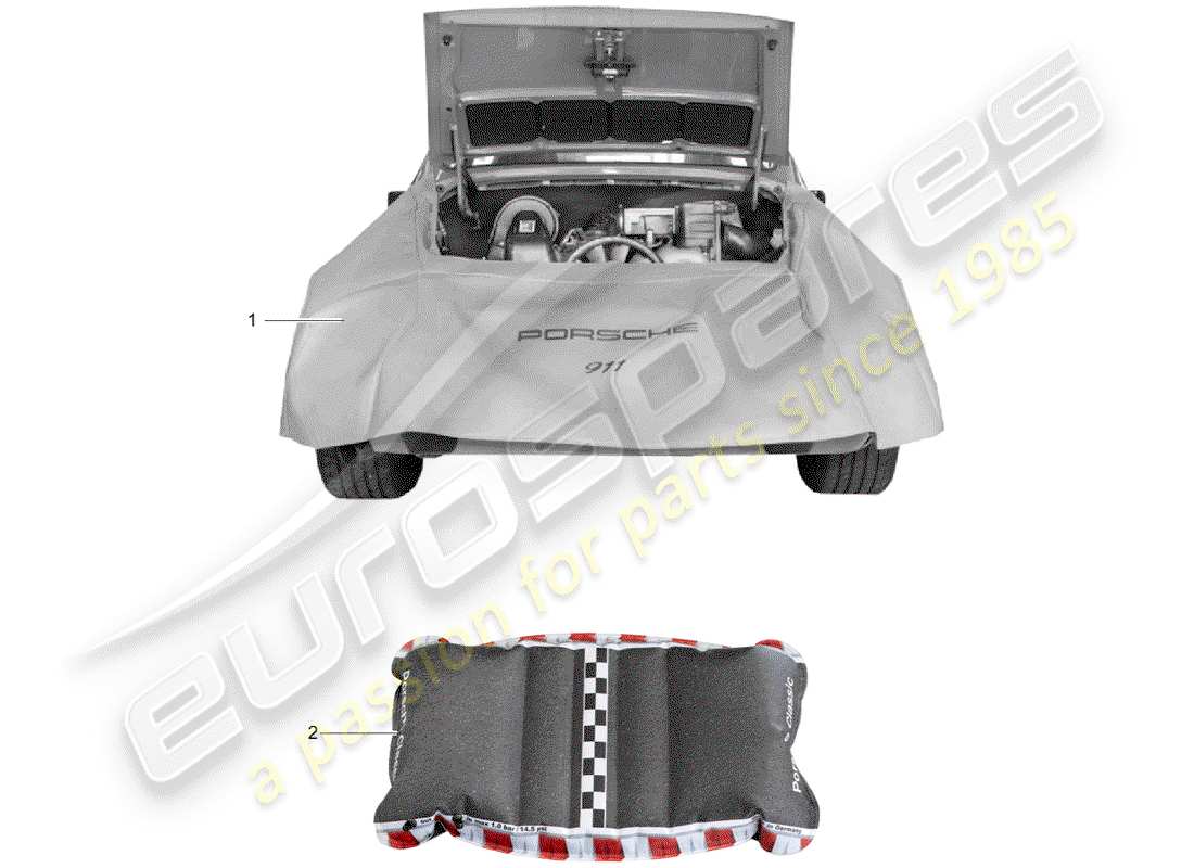 a part diagram from the porsche 2004 (accessories) parts catalogue