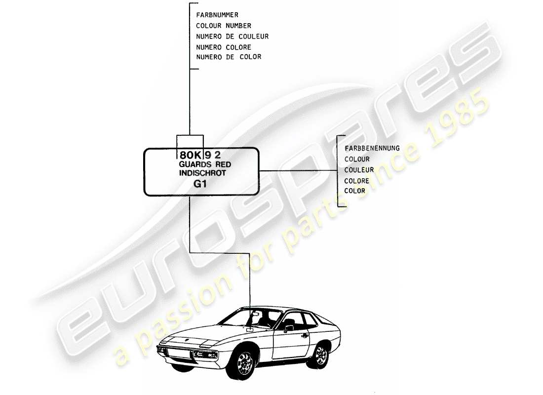 a part diagram from the porsche 1980 (924) parts catalogue
