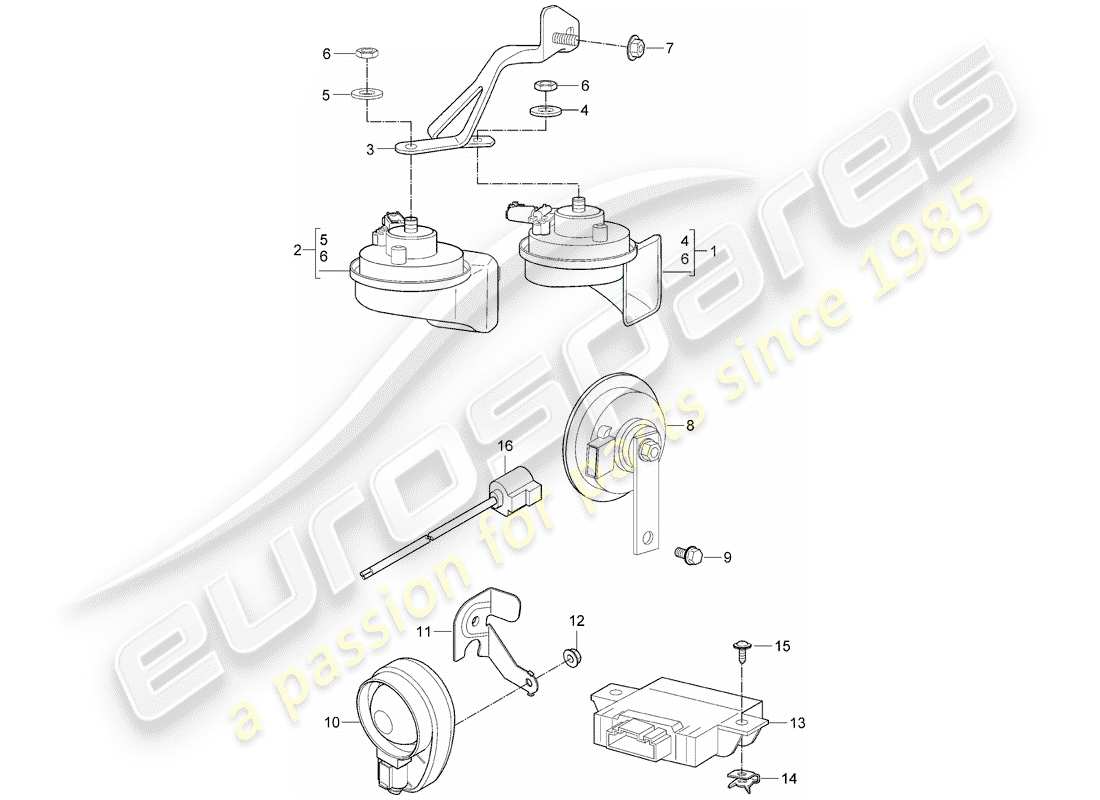 a part diagram from the porsche 997 parts catalogue