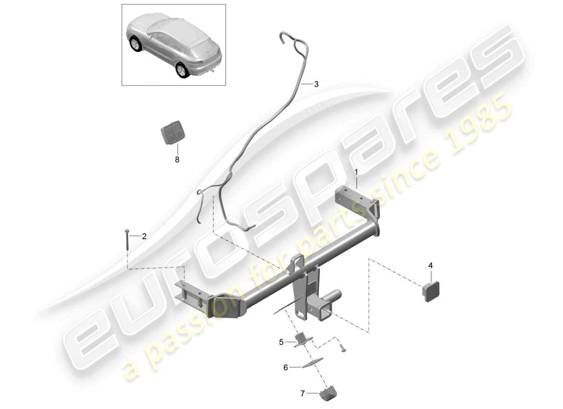 VIEW PARTS DIAGRAMS FROM THE PORSCHE MACAN PARTS CATALOGUE a part diagram from the porsche macan parts catalogue