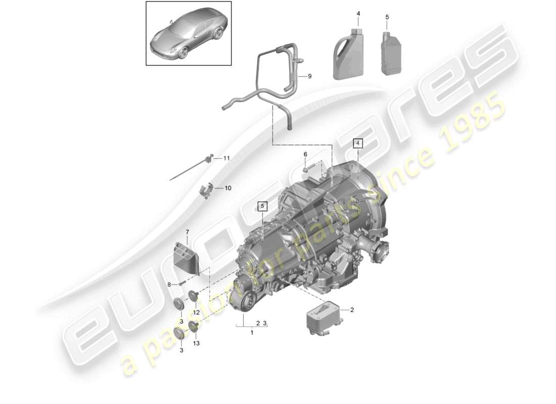 a part diagram from the porsche 991 parts catalogue