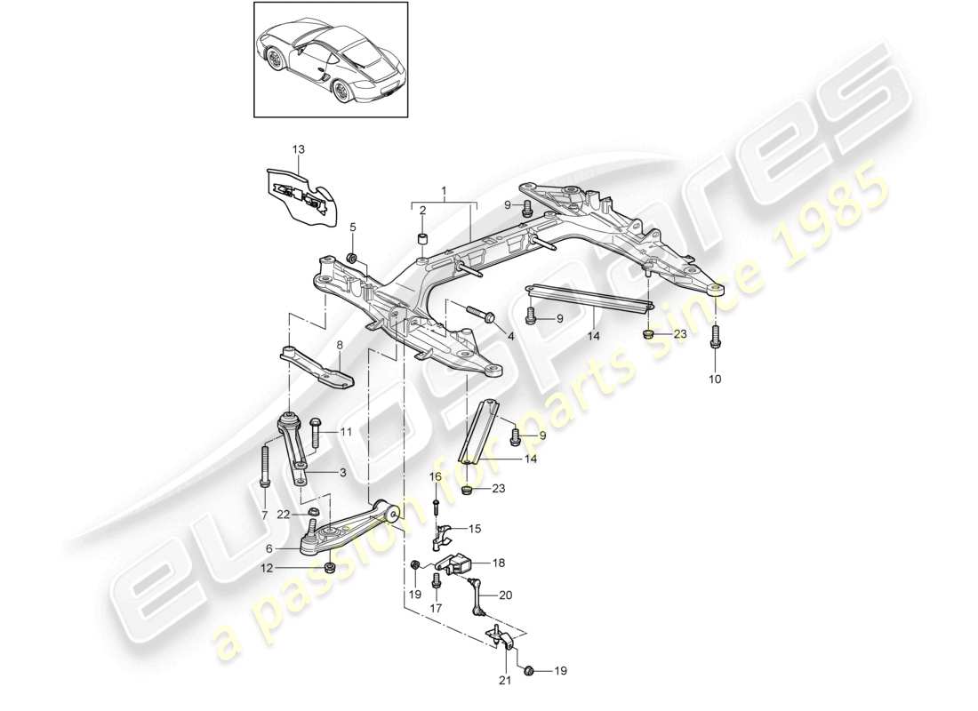 a part diagram from the porsche 2012 (987 cayman) parts catalogue