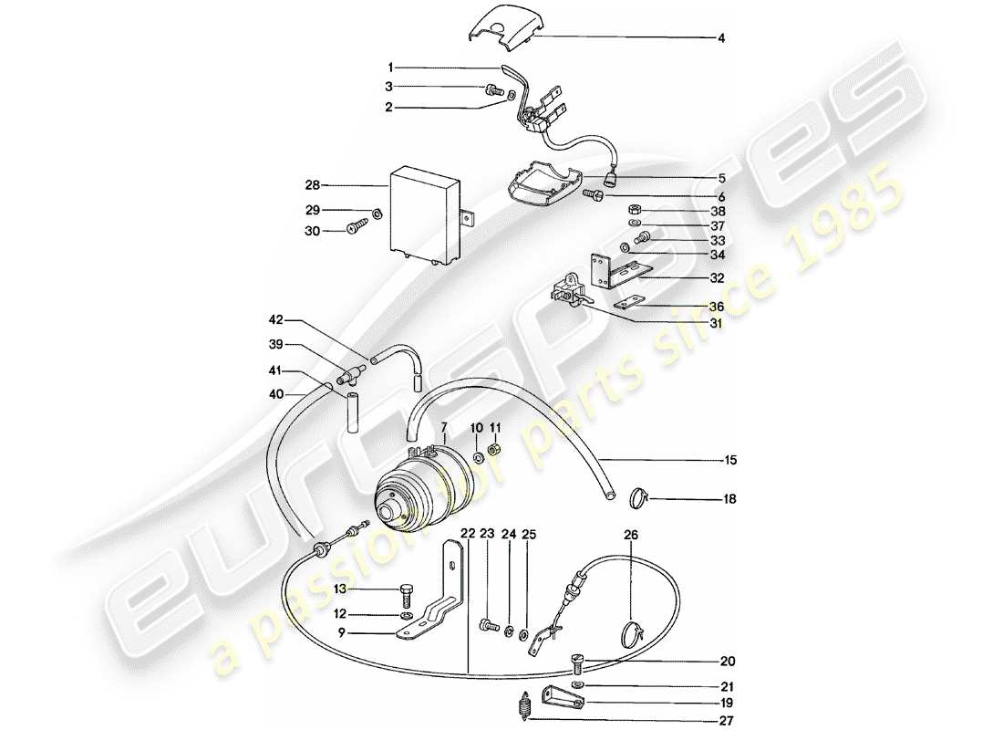 a part diagram from the porsche 911 parts catalogue