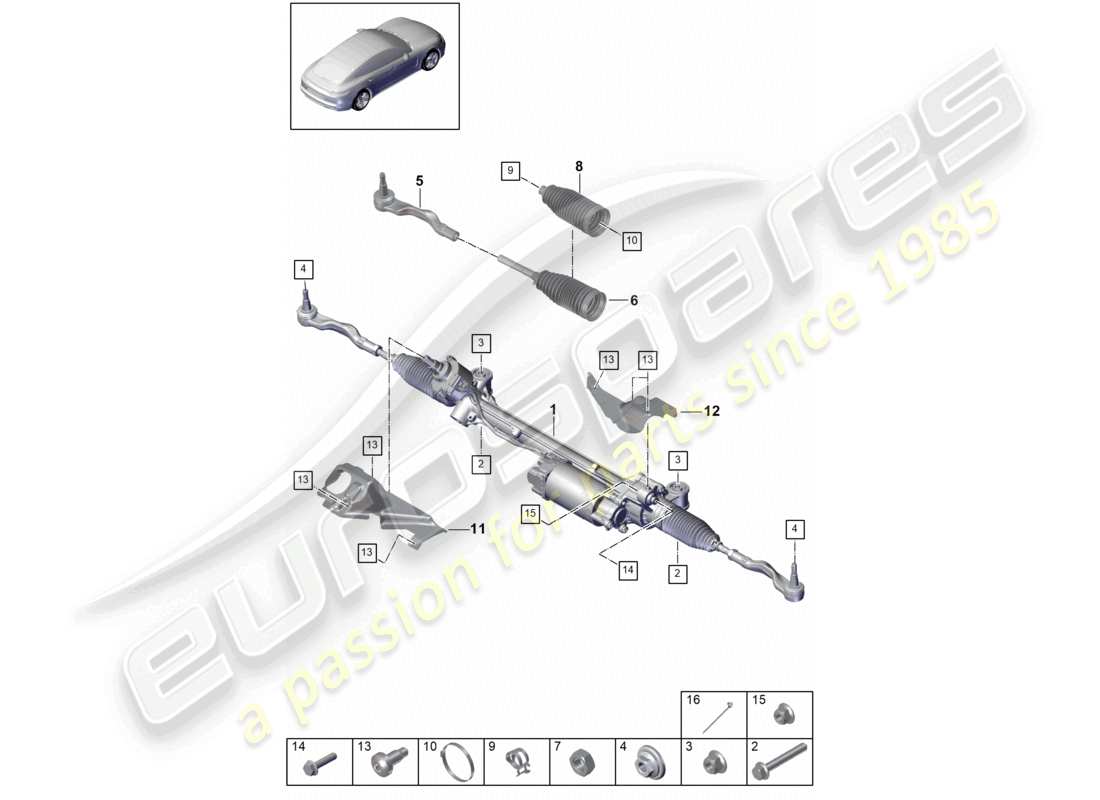 a part diagram from the porsche 2020 (panamera 971-1) parts catalogue