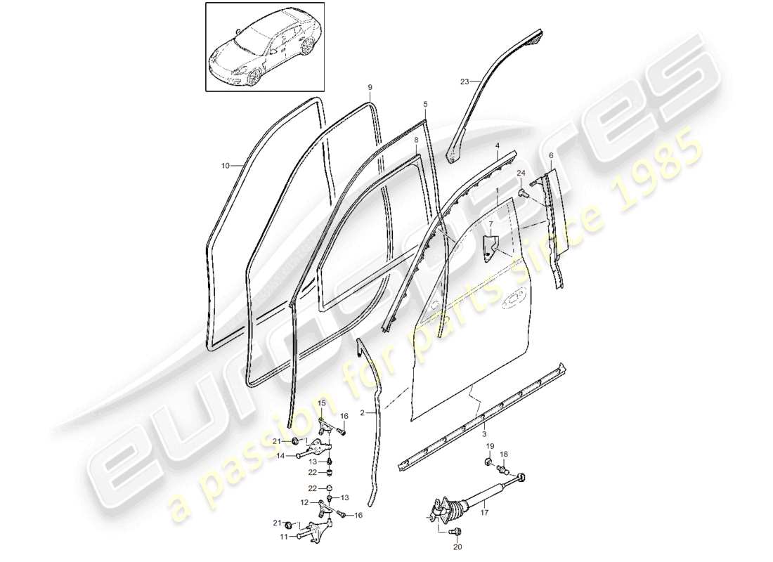a part diagram from the porsche 2014 (panamera 970) parts catalogue