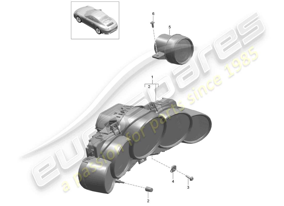 a part diagram from the porsche 991 parts catalogue