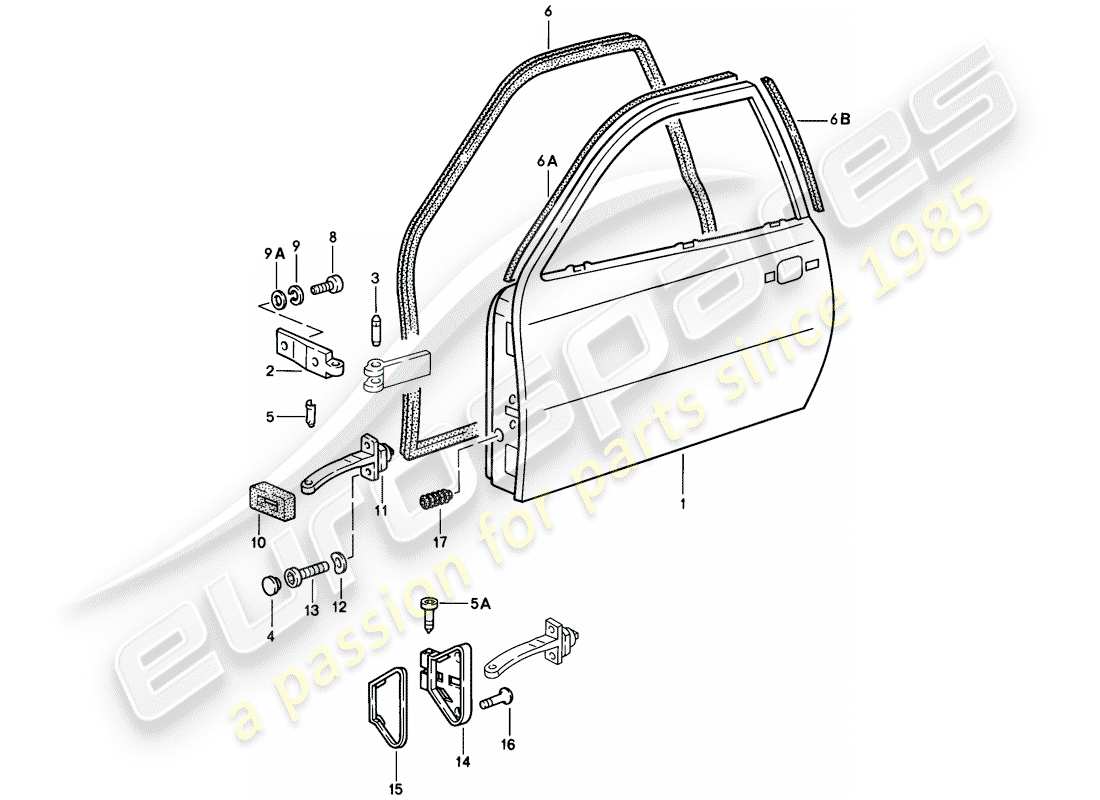a part diagram from the porsche 924 parts catalogue