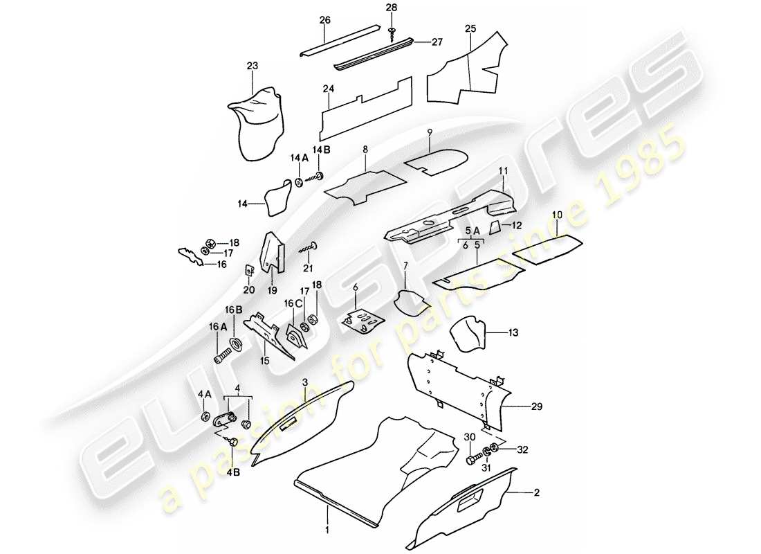 a part diagram from the porsche 1985 (911) parts catalogue